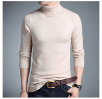Herren-Rollkragenpullover - KORELIN – Beige