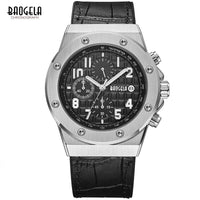 Elegante Luxus-Chronographuhr – Silber Schwarz