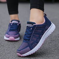 Sommerliche Sneaker für Damen - Trendy Bequeme Schuhe für breite Füße – Blau