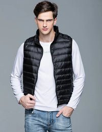 Weste für Herren - Moderne Ärmellose Sommerjacke – Schwarz