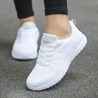 Sommerliche Sneaker für Damen - Trendy Bequeme Schuhe für breite Füße – Weiß