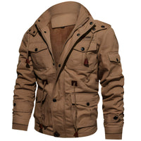 Winterjacke Herren Outdoor Warm | Pufferjacke Vielseitig – Khaki