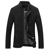 | Herren Slim-Fit Leichtgewicht Zip-Up Jacke – Schwarz