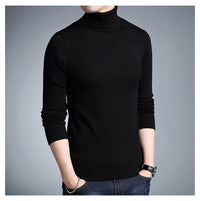 Herren-Rollkragenpullover - KORELIN – Schwarz