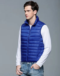 Weste für Herren - Moderne Ärmellose Sommerjacke – Blau