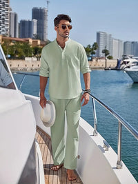 Modernes Herren Business Outfit – Gelbgrün