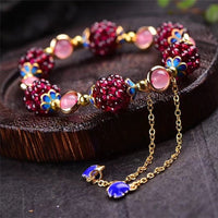 Naturstein-Armband in Beerenfarbe – Rosa