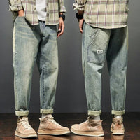 Raito | Retro-Jeans im japanischen Stil – Verblasstes Jeansblau