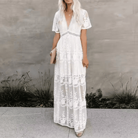 Winifredim | Damen Maxikleid – Weiß