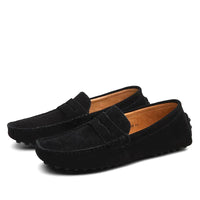 Halbschuhe für Herren - Bequeme Yacht Mokassins für den Sommer – Schwarz