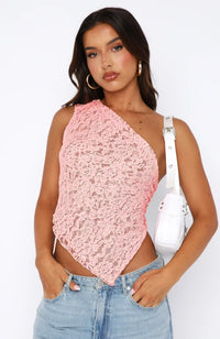 ILSE | SPITZENAKZENT-TOP – Rosa