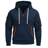 Halfzip Hoodie für Herren – entspannter und stylischer Freizeitpullover – Blau