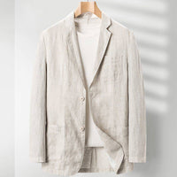 Riku Leinenjacke – Beige