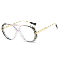 Liva | Stilvolle Sonnenbrille mit UV-Schutz – Rosa Grau / Transparent