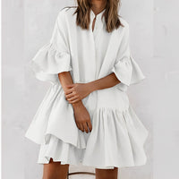 Dandria | Rüschenkleid für den Sommer für Damen – Weiß