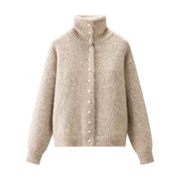 Theresa | Weicher Damen Strickcardigan modern geschnitten – Khaki