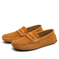 Halbschuhe für Herren - Bequeme Yacht Mokassins für den Sommer – Hellbraun