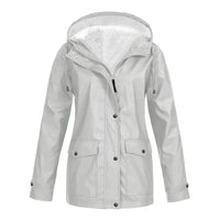 Regenjacke Damen Warm Gefüttert | Winddicht & Elegant – Silber