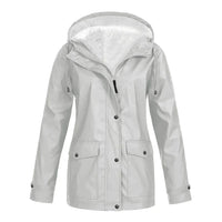 Stylische Regenjacke für Damen | Warme – Silber