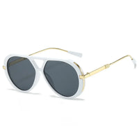 Liva | Stilvolle Sonnenbrille mit UV-Schutz – Weiß / Schwarz