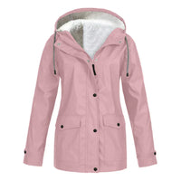 Regenjacke Damen Warm Gefüttert | Winddicht & Elegant – Rosa