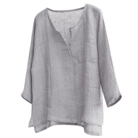 Bianca - Hørbluse - Sommer Chic – Grau
