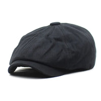 Beeckhoven™ | Cotton Newsboy Cap – Schwarz