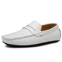 Lässige Sommer-Loafer aus Leder – Weiß