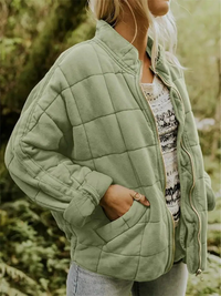 Willice | Übergroße, dicke Jacke für Frauen – Grüntee