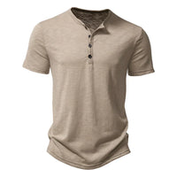 Theo | Herren Kragen-T-Shirt – Khaki