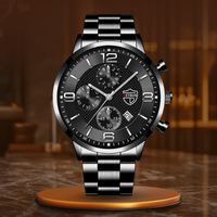 Kilian | Luxus Herren-Businessuhr – Schwarz Silber