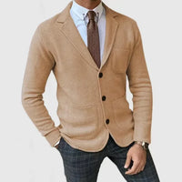 Herren Lässig Strick Blazer | Schlanke Passform – Khaki