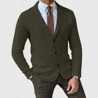 Herren Lässig Strick Blazer | Schlanke Passform – Vert Armée