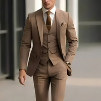 Abenner - Eleganter dreiteiliger Anzug – Hellbraun
