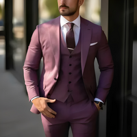 Abenner - Eleganter dreiteiliger Anzug – Violett