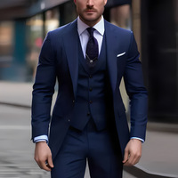 Abenner - Eleganter dreiteiliger Anzug – Marine
