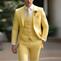 Abenner - Eleganter dreiteiliger Anzug – Gelb
