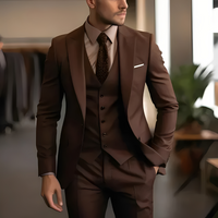 Abenner - Eleganter dreiteiliger Anzug – Braun