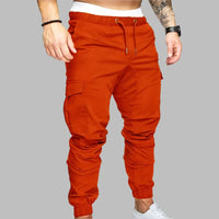 Cargohosen für Herren - Slim Fit Sommerhose mit Taschen – Orange