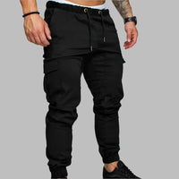 Cargohosen für Herren - Slim Fit Sommerhose mit Taschen – Schwarz