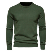 Herren-Pullover mit Rundhalsausschnitt – Grün