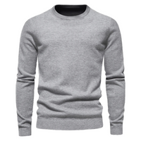 Herren-Pullover mit Rundhalsausschnitt – Grau