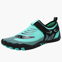 Herren Barfußschuhe mit Hakenband – Türkis