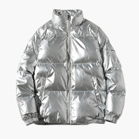 Herren Daunenjacke für den Winter – Silber