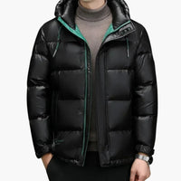 Herren Daunenjacke mit Kapuze – Grün