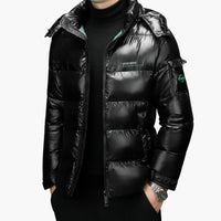 Herren Daunenjacke mit langen Ärmeln – Schwarz