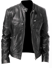 Herren Elegante Kragenjacke – Schwarz
