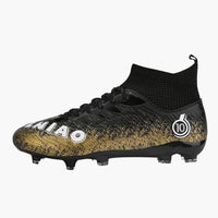 Herren Fußballschuhe mit Schnürung und Profilsohle – Schwarz