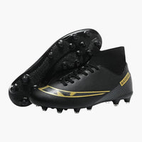 Herren Fußballschuhe mit Schnürung und Stollen Sohle – Schwarz 2