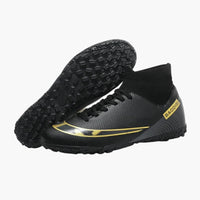 Herren Fußballschuhe mit Schnürung und Stollen Sohle – Schwarz 1